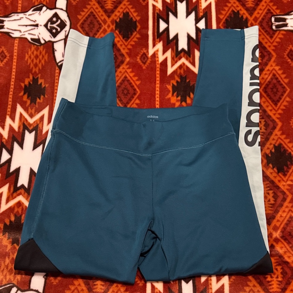 Adidas teal leggings